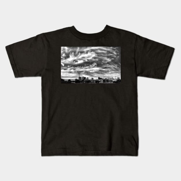 Anzac Bridge Kids T-Shirt by goodieg